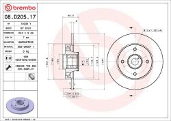 BREMBO Disc frana BREMBO 08. D205.17 (08.D205.17)