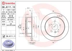 BREMBO Disc frana BREMBO 08. A111.11 (08.A111.11)
