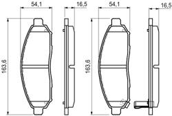 Bosch Set placute frana BOSCH 0 986 494 151 (0 986 494 151)