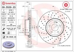 BREMBO Disc frana BREMBO 09. D529.23 (09.D529.23)