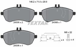 TEXTAR Set placute frana TEXTAR 2430602 (2430602) - fixbox