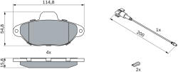 Bosch Set placute frana BOSCH 0 986 494 115 (0 986 494 115)