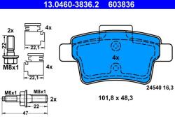ATE Set placute frana ATE 13.0460-3836.2 (13.0460-3836.2)