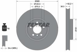 TEXTAR Disc frana TEXTAR 92161005 (92161005)