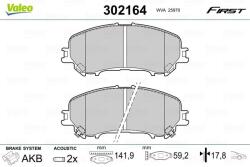 VALEO Set placute frana VALEO 302164 (302164)