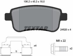 TEXTAR Set placute frana TEXTAR 2482001 (2482001)