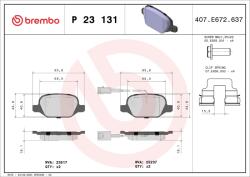 BREMBO Set placute frana BREMBO P 23 131 (P 23 131)