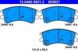 ATE Set placute frana ATE 13.0460-5821.2 (13.0460-5821.2)