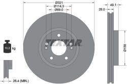 TEXTAR Disc frana TEXTAR 92166003 (92166003)
