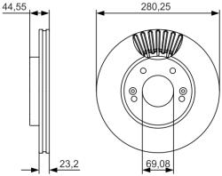 Bosch Disc frana BOSCH 0 986 479 A12 (0 986 479 A12) - fixbox