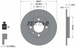 TEXTAR Disc frana TEXTAR 92055003 (92055003)