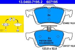 ATE Set placute frana ATE 13.0460-7195.2 (13.0460-7195.2) - fixbox