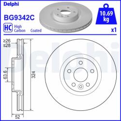 DELPHI Disc frana DELPHI BG9342C (BG9342C) - fixbox