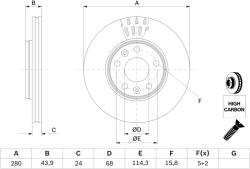 Bosch Disc frana BOSCH 0 986 479 C62 (0 986 479 C62) - fixbox