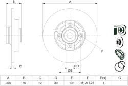 Bosch Disc frana BOSCH 0 986 479 387 (0 986 479 387) - fixbox