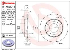 BREMBO Disc frana BREMBO 09. A868.11 (09.A868.11)