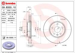 BREMBO Disc frana BREMBO 09. B355.11 (09.B355.11)