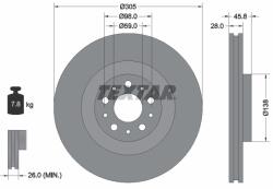 TEXTAR Disc frana TEXTAR 92237603 (92237603)