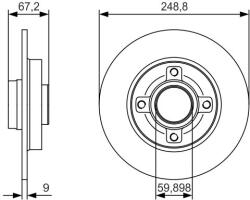Bosch Disc frana BOSCH 0 986 479 S42 (0 986 479 S42) - fixbox
