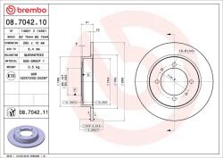 BREMBO Disc frana BREMBO 08.7042. 11 (08.7042.11)