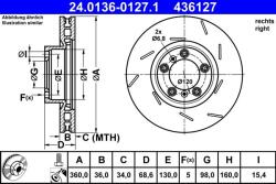 ATE Disc frana Porsche Panamera ATE 24.0136-0127.1 (24.0136-0127.1)