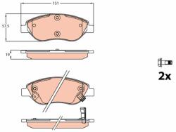 TRW Set placute frana, frana disc TRW GDB2228 - fixbox