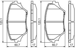 Bosch Set placute frana BOSCH 0 986 424 719 (0 986 424 719)