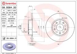 BREMBO Disc frana BREMBO 08.9364. 21 (08.9364.21)
