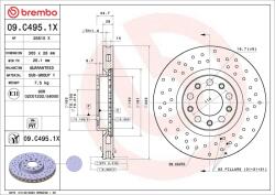 BREMBO Disc frana BREMBO 09. C495.1X (09.C495.1X)