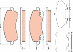TRW Set placute frana TRW GDB3487 (GDB3487)