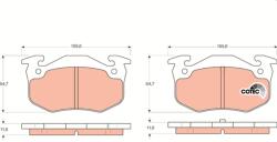 TRW Set placute frana TRW GDB1305 (GDB1305)