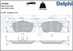 DELPHI Set placute frana DELPHI LP3260 (LP3260)