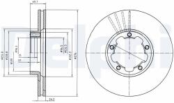 DELPHI Disc frana DELPHI BG4173 (BG4173) - fixbox