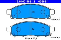 ATE Set placute frana ATE 13.0460-5631.2 (13.0460-5631.2) - fixbox