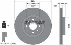 TEXTAR Disc frana TEXTAR 92053503 (92053503)