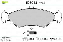 VALEO Set placute frana, frana disc VALEO 598043