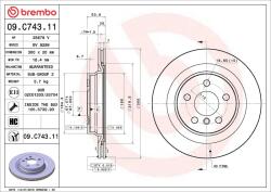 BREMBO Disc frana BREMBO 09. C743.11 (09.C743.11)
