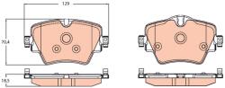 TRW Set placute frana axa fata TRW GDB2098 (GDB2098)