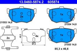 ATE Set placute frana ATE 13.0460-5874.2 (13.0460-5874.2)