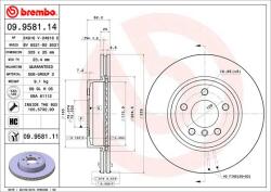 BREMBO Disc frana BREMBO 09.9581. 11 (09.9581.11) - fixbox