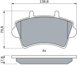 Bosch Set placute frana BOSCH 0 986 494 031 (0 986 494 031)