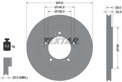 TEXTAR Disc frana TEXTAR 92170503 (92170503)