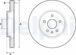 DELPHI Disc frana DELPHI BG4710C (BG4710C) - fixbox