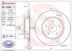 BREMBO Disc frana BREMBO 09. C929.11 (09.C929.11)