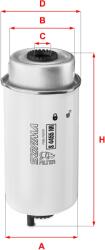 SOFIMA Filtru combustibil SOFIMA S 4455 NR (S 4455 NR) - fixbox