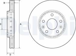 DELPHI Disc frana axa fata DELPHI BG4815C (BG4815C)