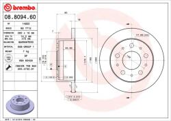 BREMBO Disc frana BREMBO 08.8094. 60 - fixbox