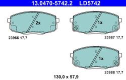 ATE Set placute frana ATE 13.0470-5742.2 (13.0470-5742.2)