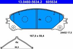 ATE Set placute frana ATE 13.0460-5634.2 (13.0460-5634.2) - fixbox
