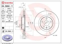 BREMBO Disc frana BREMBO 09. D892.11 (09.D892.11)